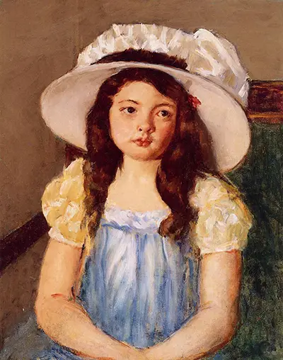 Francoise Wearing a Big White Hat Mary Cassatt